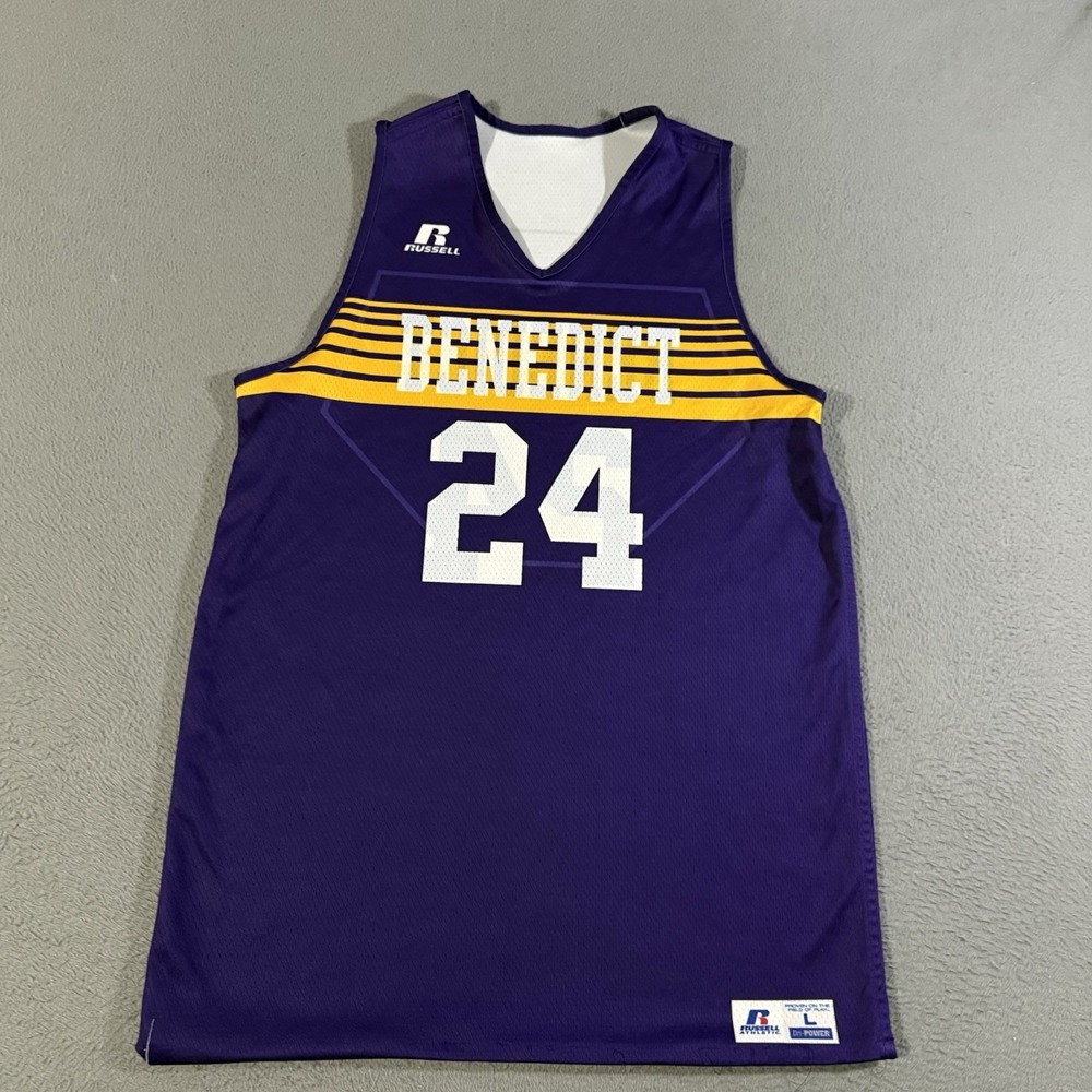 Russell Athletic Benedict College Tigers Game Issued Baseball JerseyMen's Size L